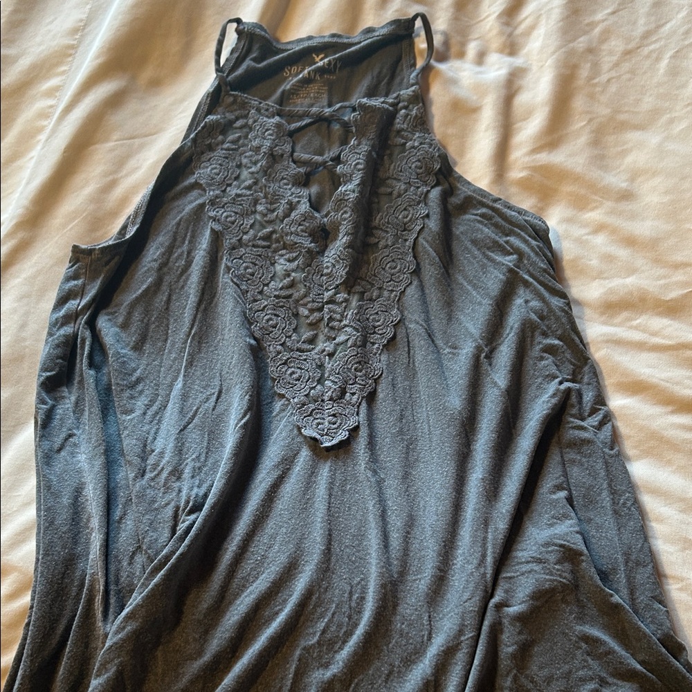 American Eagle Outfitters Soft & Sexy Gray Tank